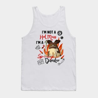 Funny Owl and the Great Eared Nightjar is a Hot Mess Funny Bird Meme Tank Top